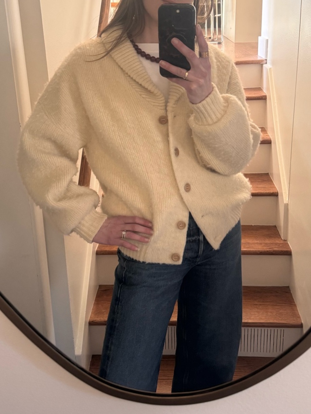 Hilda Ltd. 100% Wool Cream Sweater